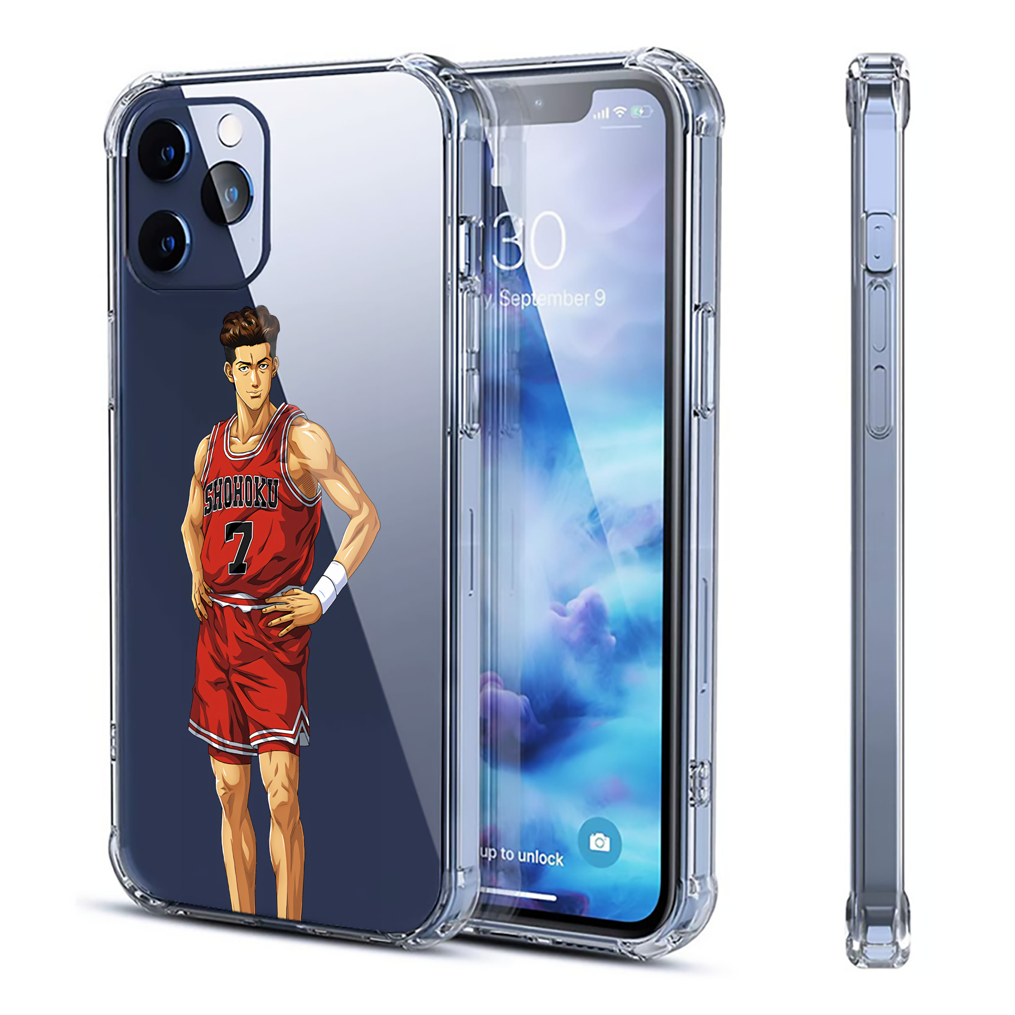 （画像用） SLAM DUNK／スラムダンク 【iPhone 12シリーズ対応】透明スマホケース（クリアソフトケース）